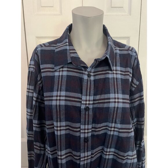 UNTUCKit Men's Blue Plaid Button Down Shirt Size XXL - Picture 2 of 5